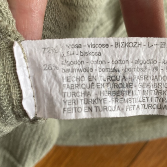 Zara Sage Green Baby Button-Up Dress - Picture 4 of 4